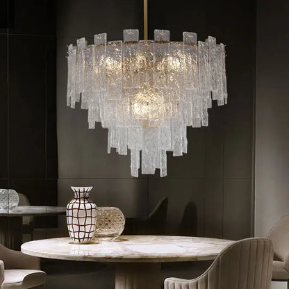 Postmodern frosted glass crystal chandelier dining room light