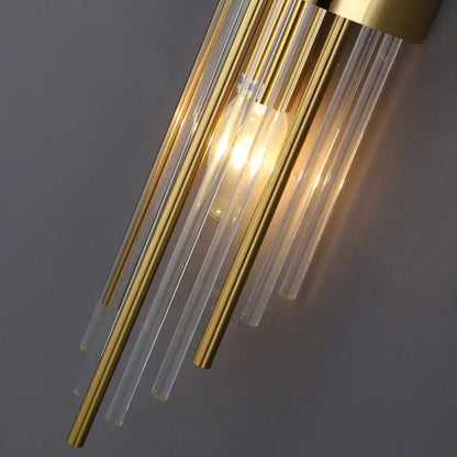 Postmodern gold and crystal copper wall lights for bedroom