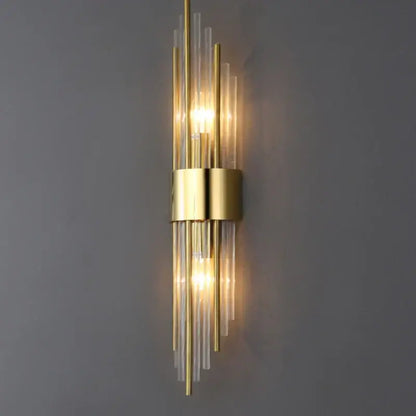 Postmodern gold and crystal copper wall lights for bedroom