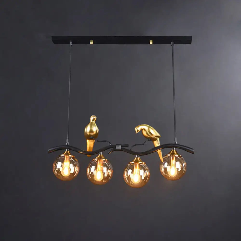 Postmodern gold bird deco pendant light dining room 110v-120v fixture