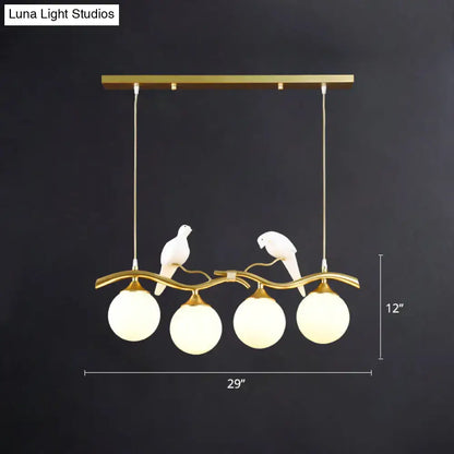 Postmodern gold bird deco pendant light dining room 110v-120v fixture