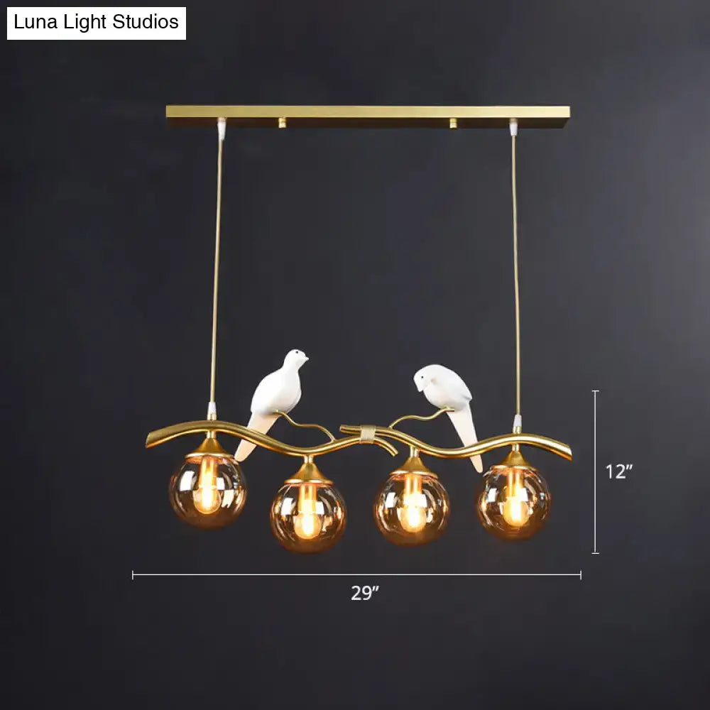 Postmodern gold bird deco pendant light dining room 110v-120v fixture