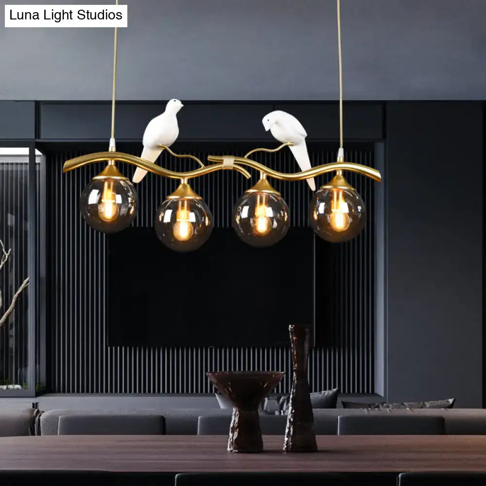 Postmodern gold bird deco pendant light dining room 110v-120v fixture