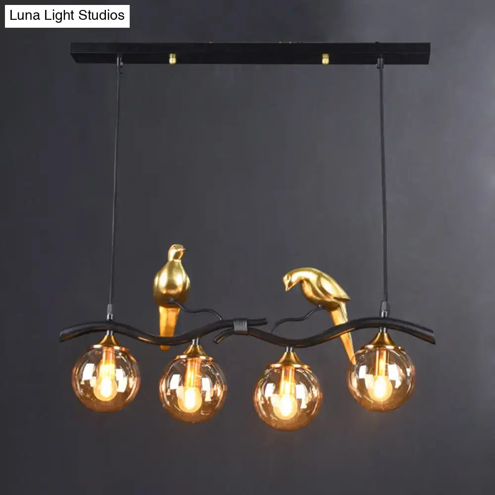 Postmodern gold bird deco pendant light dining room 110v-120v fixture