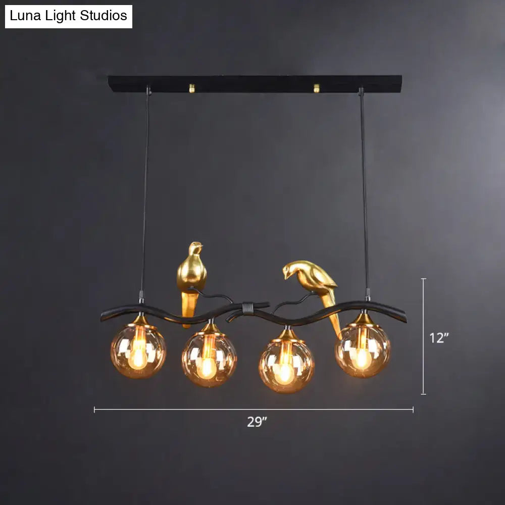 Postmodern gold bird deco pendant light dining room 110v-120v fixture