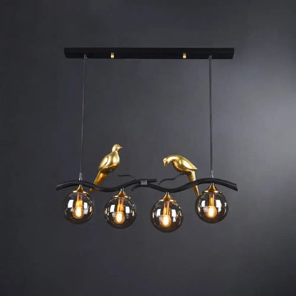 Postmodern gold bird deco pendant light dining room 110v-120v fixture