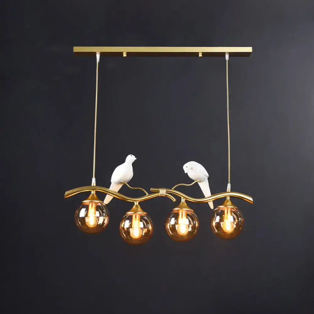 Postmodern gold bird deco pendant light dining room 110v-120v fixture