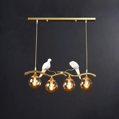 Postmodern gold bird deco pendant light dining room 110v-120v fixture
