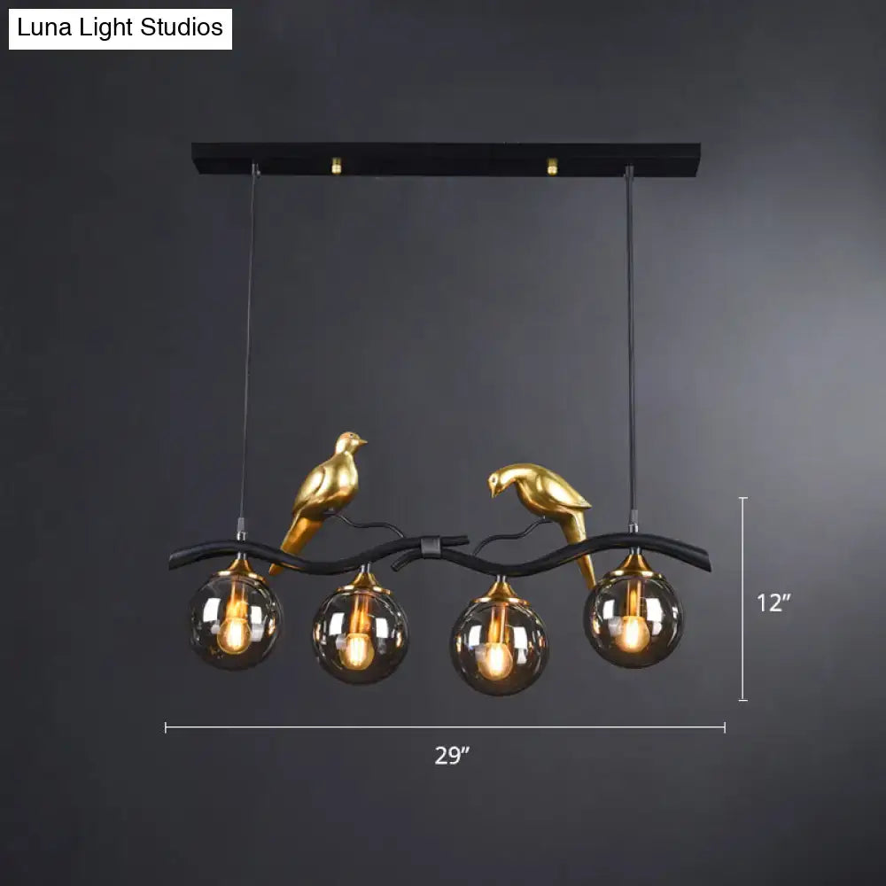 Postmodern gold bird deco pendant light dining room 110v-120v fixture
