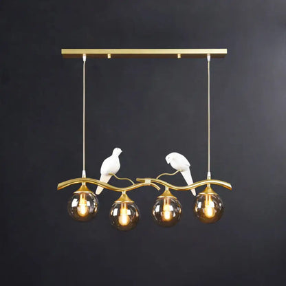Postmodern gold bird deco pendant light dining room 110v-120v fixture
