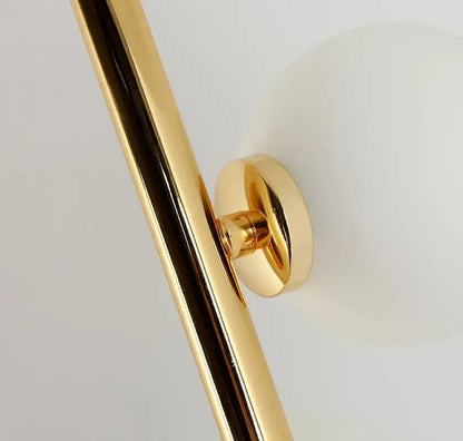 Postmodern gold & black glass floor lamp living room cascade light