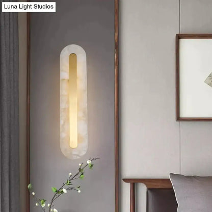 Postmodern gold copper marble wall lamp for living room