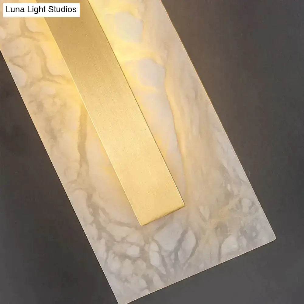 Postmodern gold copper marble wall lamp for living room