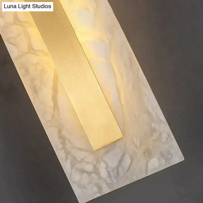 Postmodern gold copper marble wall lamp for living room