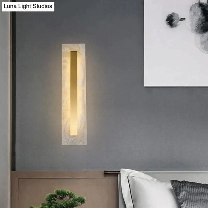 Postmodern gold copper marble wall lamp for living room