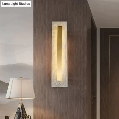 Postmodern gold copper marble wall lamp for living room