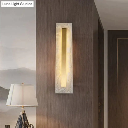 Postmodern gold copper marble wall lamp for living room