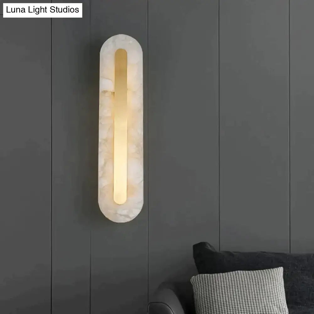 Postmodern gold copper marble wall lamp for living room
