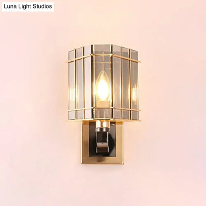 Postmodern gold crystal triangle wall light bedroom living space