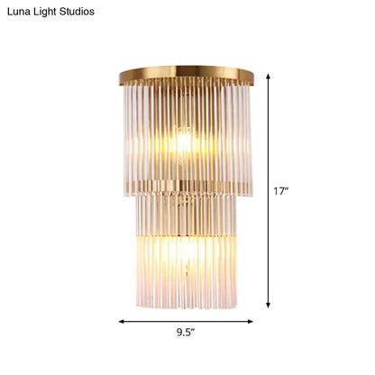 Postmodern gold crystal triangle wall light bedroom living space