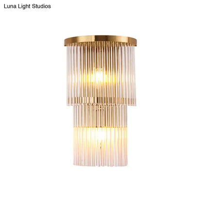 Postmodern gold crystal triangle wall light bedroom living space