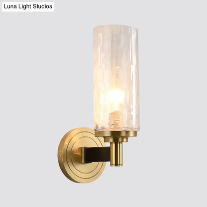 Postmodern gold crystal wall mounted light living room sconce