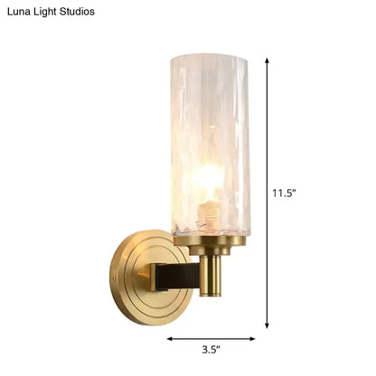 Postmodern gold crystal wall mounted light living room sconce