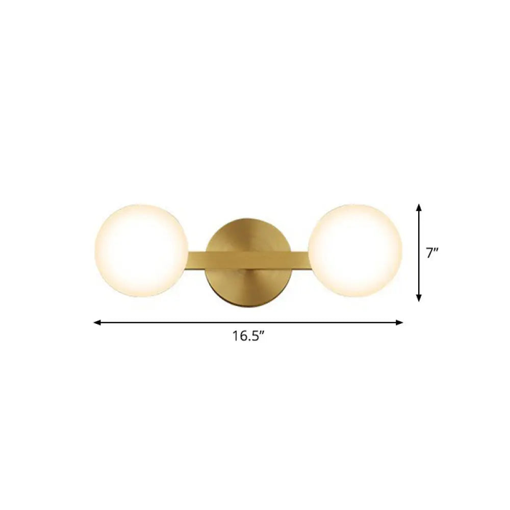 DecorBites™ Postmodern Gold Glass Modo Vanity Wall Mount Lamp - Perfect for Bathrooms