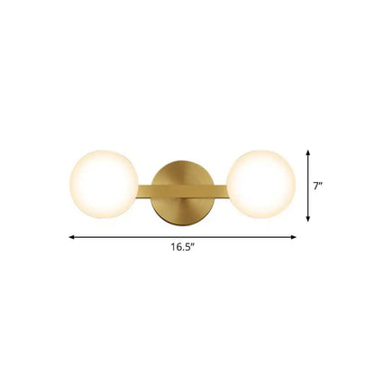 DecorBites™ Postmodern Gold Glass Modo Vanity Wall Mount Lamp - Perfect for Bathrooms