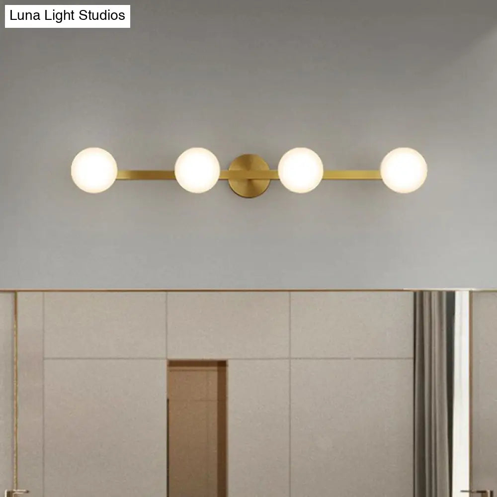 DecorBites™ Postmodern Gold Glass Modo Vanity Wall Mount Lamp - Perfect for Bathrooms
