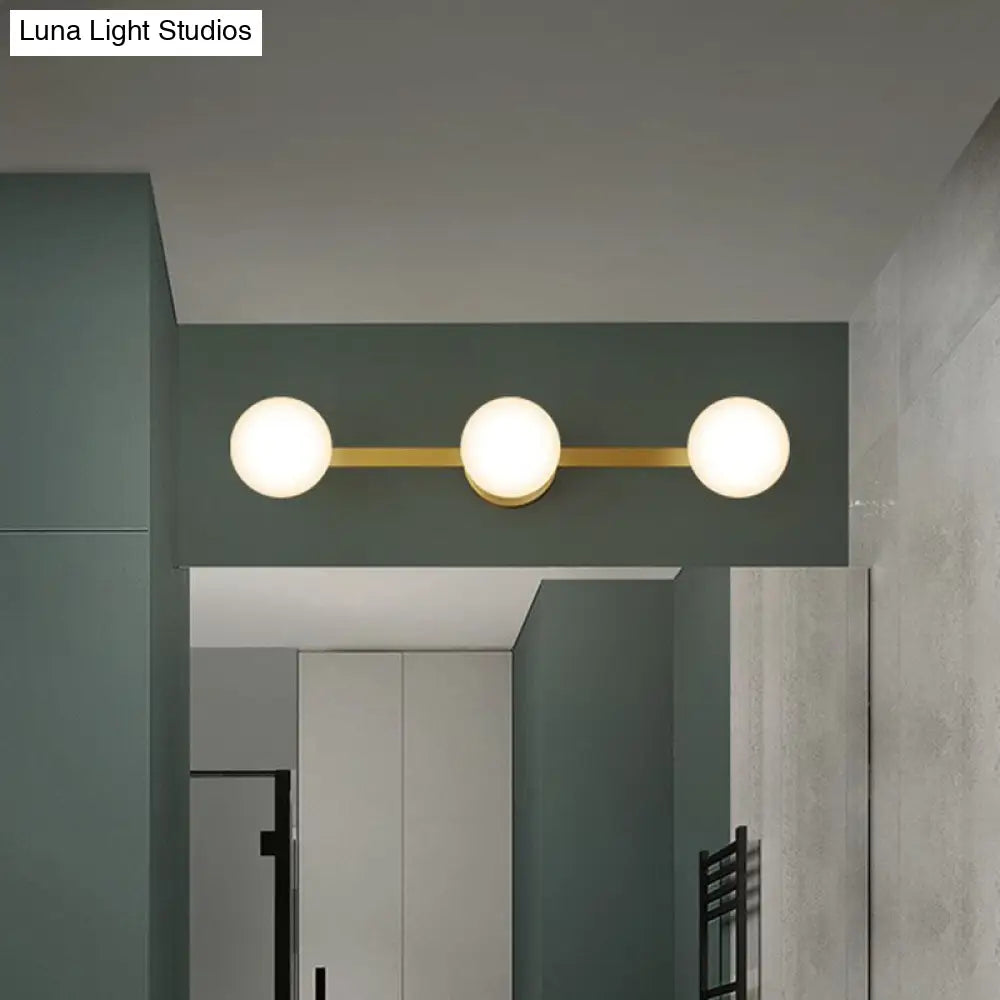 DecorBites™ Postmodern Gold Glass Modo Vanity Wall Mount Lamp - Perfect for Bathrooms