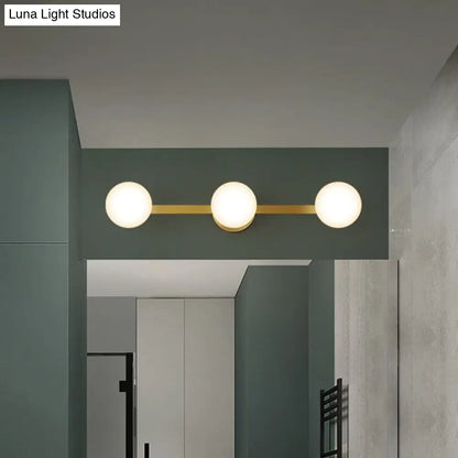 DecorBites™ Postmodern Gold Glass Modo Vanity Wall Mount Lamp - Perfect for Bathrooms