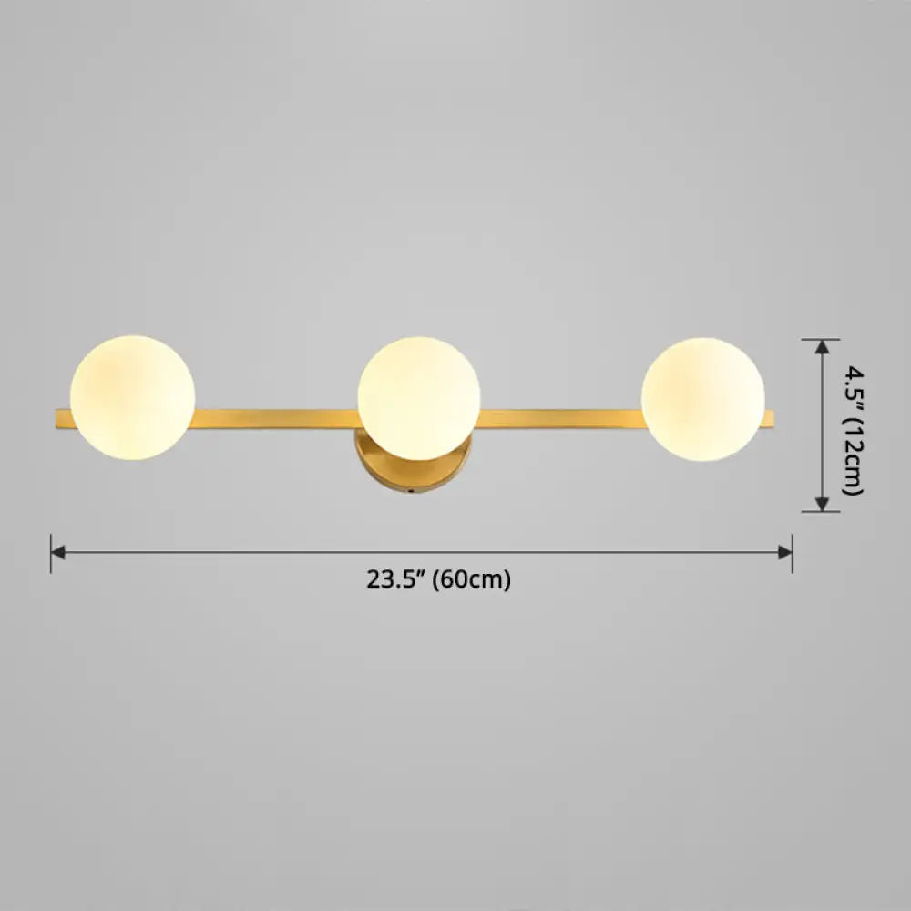 DecorBites™ Postmodern Gold Glass Modo Vanity Wall Mount Lamp - Perfect for Bathrooms