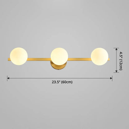 DecorBites™ Postmodern Gold Glass Modo Vanity Wall Mount Lamp - Perfect for Bathrooms