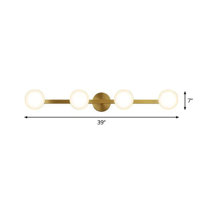 DecorBites™ Postmodern Gold Glass Modo Vanity Wall Mount Lamp - Perfect for Bathrooms