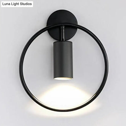 Postmodern gold halo ring wall sconce bedroom 16 inches fixture height
