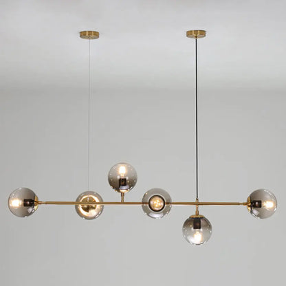 DecorBites™ Postmodern Gold Island Pendant with Glass Shades- Set of 6