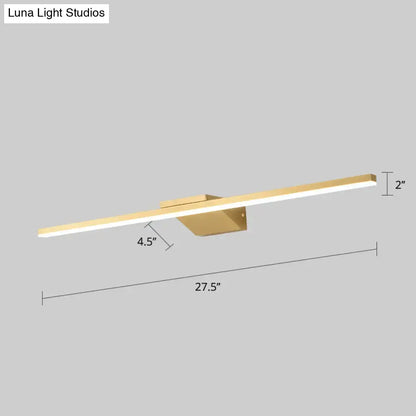 Postmodern gold led sconce acrylic bath wall light bathroom fixture