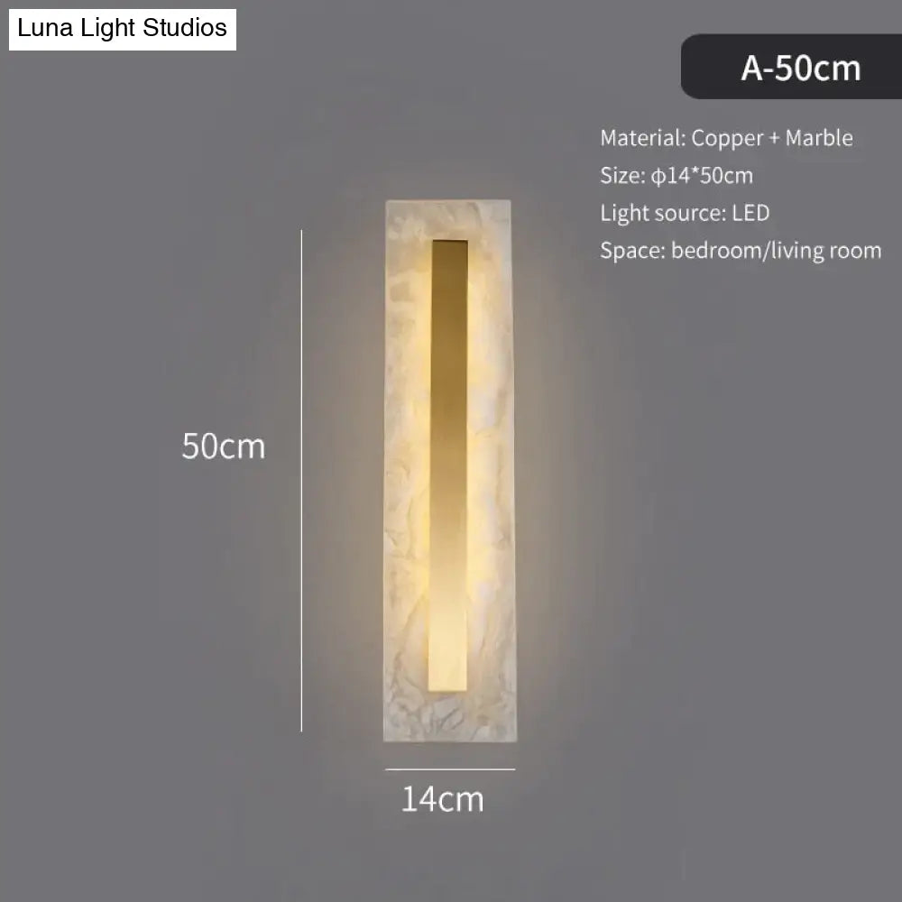 DecorBites™ Postmodern Luxury Copper Marble Wall Lamp in Gold shade For Living Room Restaurant Bedroom Indoor Wall Lamp