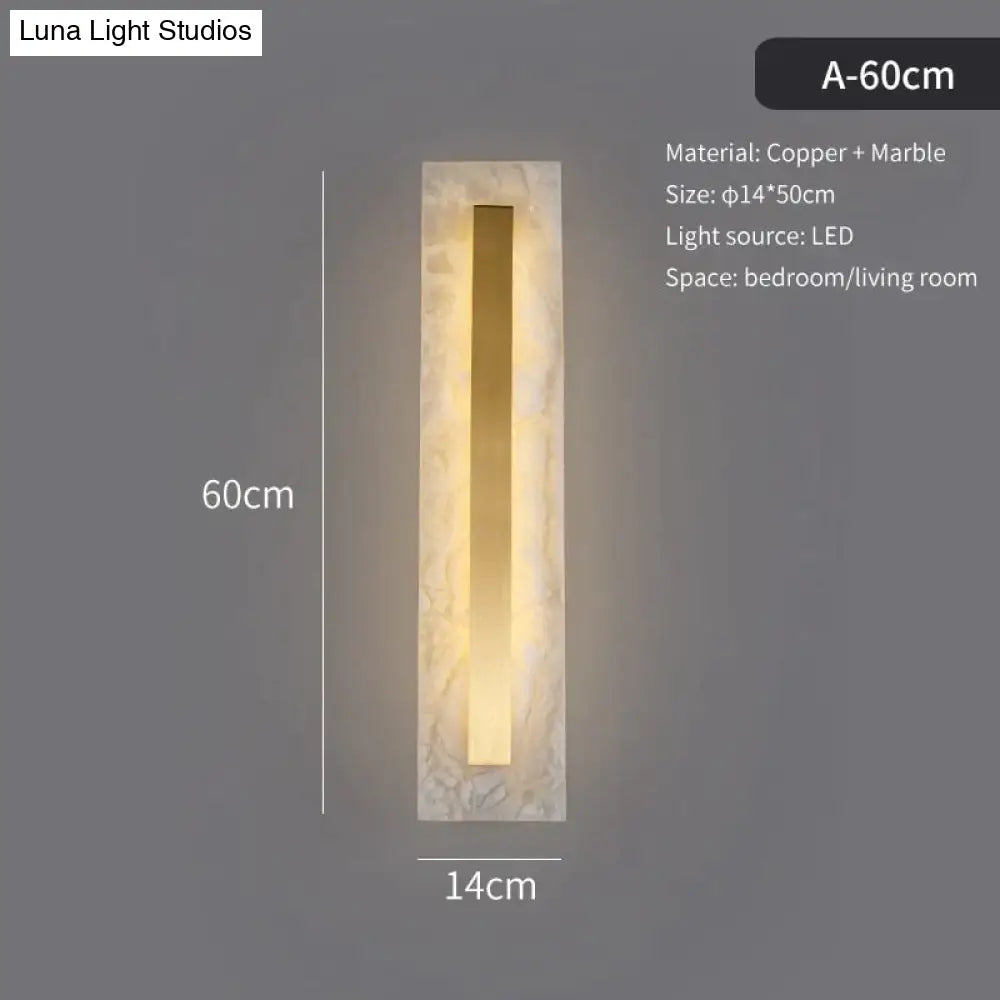 DecorBites™ Postmodern Luxury Copper Marble Wall Lamp in Gold shade For Living Room Restaurant Bedroom Indoor Wall Lamp