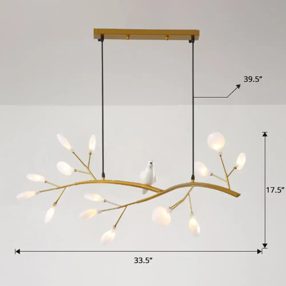 Postmodern metal bird island light black & white dining room hanging lamp
