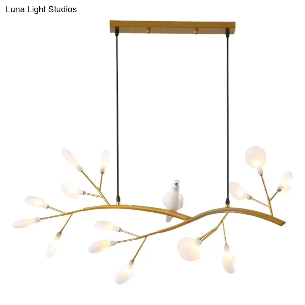 Postmodern metal bird island light black & white dining room hanging lamp