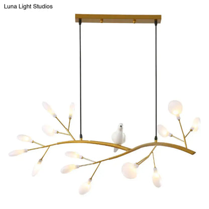 Postmodern metal bird island light black & white dining room hanging lamp