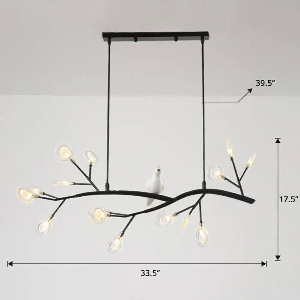 Postmodern metal bird island light black & white dining room hanging lamp
