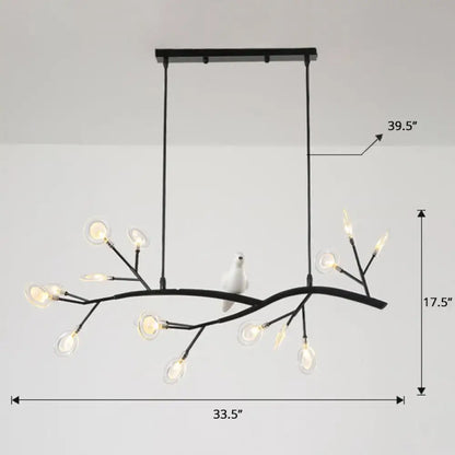 Postmodern metal bird island light black & white dining room hanging lamp