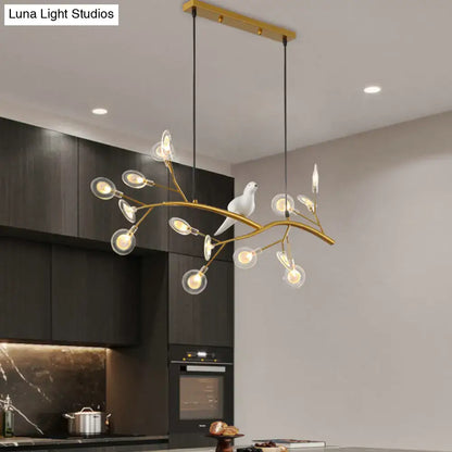 Postmodern metal bird island light black & white dining room hanging lamp