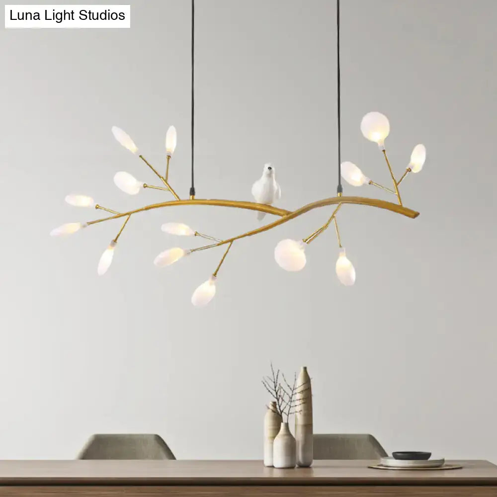 Postmodern metal bird island light black & white dining room hanging lamp