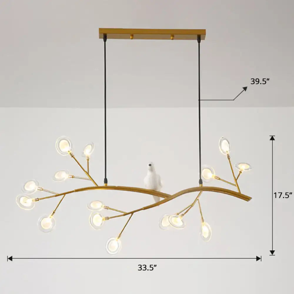 Postmodern metal bird island light black & white dining room hanging lamp