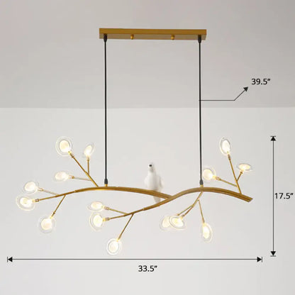 Postmodern metal bird island light black & white dining room hanging lamp