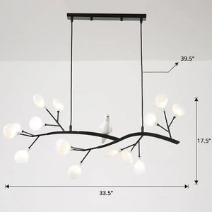 Postmodern metal bird island light black & white dining room hanging lamp